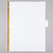 A white file folder with a white Big Tab with gold trim.