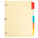 A yellow file with Avery Big Tab multi-color dividers and copper reinforcements.