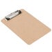 A brown Universal clipboard with a metal clip.