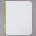 A white file with Avery Big Tab white dividers and gold trim.