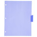 A blue file folder with Avery multi-color plastic dividers in a purple file.