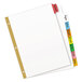 A file folder with white, yellow, and colorful Avery Big Tab dividers.