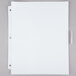 A white paper with holes for Avery Big Tab Extra Wide Clear Insertable Tab Dividers.