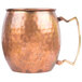 An American Metalcraft hammered antique copper Moscow Mule mug with a handle.