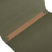 A Universal letter size green hanging file folder with a brown strip.