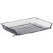 A black wire mesh Universal stackable tray.