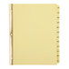 A yellow folder with 12 gold plastic-coated tab dividers.