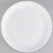 A 9" white uncoated paper plate with a ruffled edge.