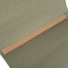 A green legal size hanging file folder with a brown strip on the bottom.