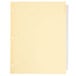 A yellow sheet of paper with white insertable dividers