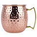 An American Metalcraft hammered copper Moscow Mule mug with a handle.