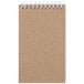 A spiral bound brown paper Universal memo book with wire binding.