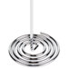 An American Metalcraft chrome swirl base card holder with a metal spiral base and a white handle.