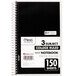 A Mead college-ruled 3 subject spiral notebook with a black cover.