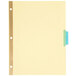 A yellow file with a blue Universal Buff Multicolored extended length insertable tab on it.