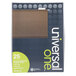 A box of 25 Universal letter size hanging file folders with a brown rectangular board and white label.