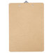 A Universal brown hardboard clipboard with a metal clip.