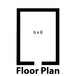 A floor plan for a house with a square and a rectangle inside of a black rectangular object.