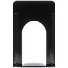 A black steel rectangular bookend with a white background.