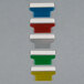 A group of colorful plastic tabs.