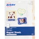 A package of 5 white and blue Avery® magnetic sheets.