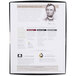 Southworth ivory business paper with a white and black document with a picture of a man.