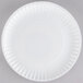 A 9" white paper plate with a ruffled edge.