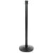 A black pole with a round base.