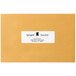 A brown envelope with a white Avery Mailing Label.