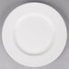A white Reserve by Libbey porcelain plate with a white circular edge.