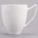 A white Libbey Royal Rideau porcelain mug with a handle.