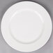 A white Reserve by Libbey round porcelain plate with a white rim.