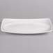 A white rectangular Reserve by Libbey Royal Rideau porcelain platter.