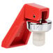 A red and white Bunn hot water faucet repair kit bottle with a silver cap.