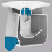 A white and blue Bobrick Falcon waterfree urinal cartridge with blue parts.