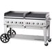 A Crown Verity portable outdoor griddle with a cart.