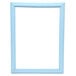 A blue rectangular frame with white border on a white background.