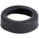 A black circular silicone band with a hole in it.