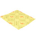 A yellow and orange Spilfyter absorbent pad with a person on it.