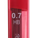 A red container of Paper Mate 66401PP Black 0.7mm HB #2 lead refills with white lettering.
