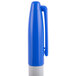A blue Sharpie pen with a white cap.