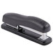 A black Bostitch desktop stapler with a black handle.
