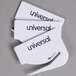 A white Universal plastic concealed blade letter slitter.