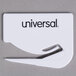 A Universal white plastic hand letter opener with concealed blade.