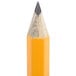 A close up of a Universal yellow golf pencil.