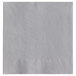 A silver/gray Choice 2-ply beverage napkin with a small amount of paper.