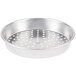 An American Metalcraft heavy weight aluminum round pizza pan with perforations.