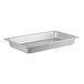 A Vigor stainless steel rectangular hotel pan on a counter.