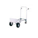 A Harper aluminum hand truck with pneumatic wheels and a 30" extension.