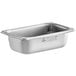 A Vigor 1/9 size stainless steel steam table pan with a lid.